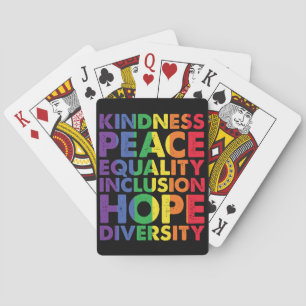 Jeu De Cartes Kindness Peace Equality Love Inclusion Hope LGBT