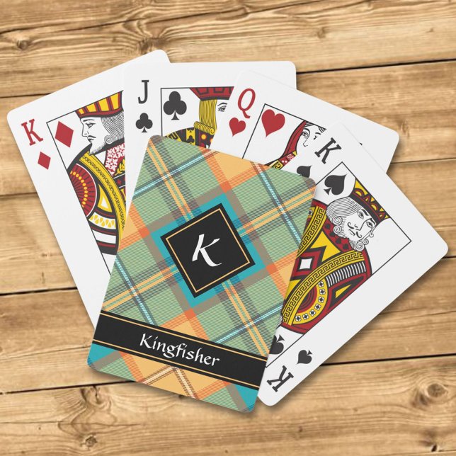 Jeu De Cartes Kingfisher Tartan Jouer aux cartes (Créateur téléchargé)