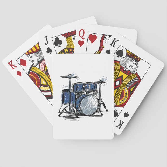 Jeu De Cartes Kit tambour Sketch Music (dos)