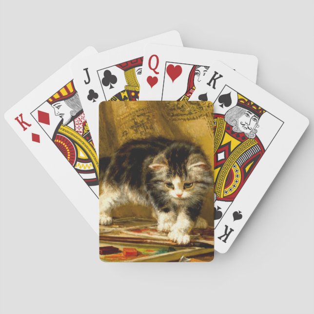 Jeu De Cartes Kitten avec peinture et brosses (dos)