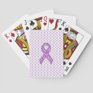 Jeu De Cartes Knit rose en cristal de conscience de ruban de