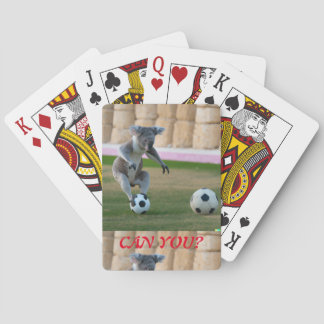 Jeu De Cartes Koala au-dessus d'un ballon de football
