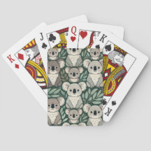 Koala Jouer aux cartes