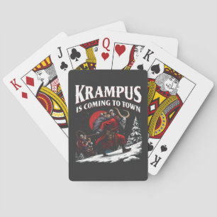 Jeu De Cartes Krampus arrive à Town Krampus Noël