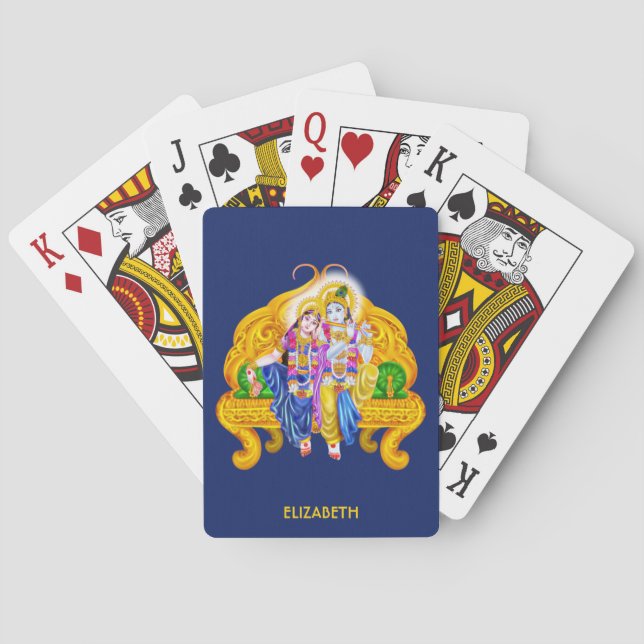 Jeu De Cartes Krishna Radha Vigneshwara Hinduisme psychédélique (dos)