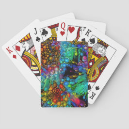 Jeu De Cartes La bulle psychédélique éclate les marguerites Abst