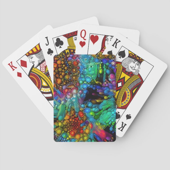 Jeu De Cartes La bulle psychédélique éclate les marguerites Abst (dos)