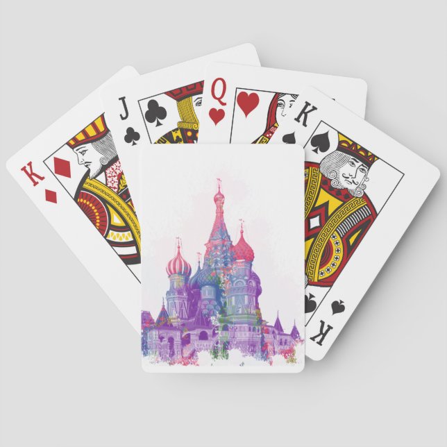 Jeu De Cartes La cathédrale Moscou de Basil de saint (dos)