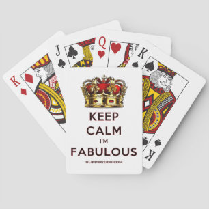 Jeu De Cartes La couronne dorée rouge de SlipperyJoe reste calme