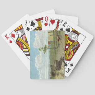 Jeu De Cartes La Ferme (huile sur toile)