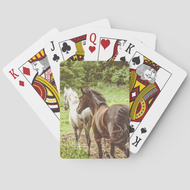 Jeu De Cartes La Ferme Rustique des beaux chevaux (dos)