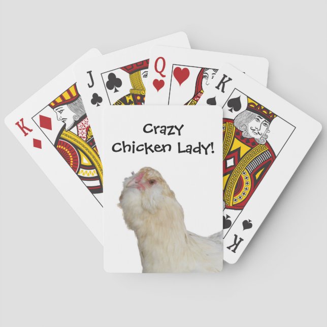 Jeu De Cartes La folle dame du poulet ! Ameraucana Hen Rare (dos)