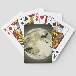Jeu De Cartes La foule des chauves-souris devant la Pleine lune 