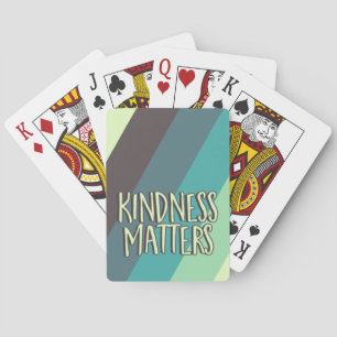 Jeu De Cartes La Gentillesse, Simple Stripes Modernes Vert Bleu