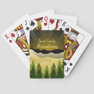 Jeu De Cartes La grande affiche de voyage des montagnes fumées