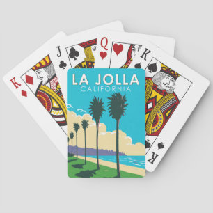 Jeu De Cartes La Jolla California Travel Art Vintage