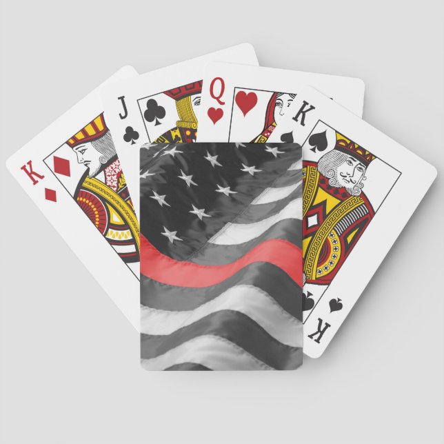 Jeu De Cartes La Ligne Rouge Mince (dos)