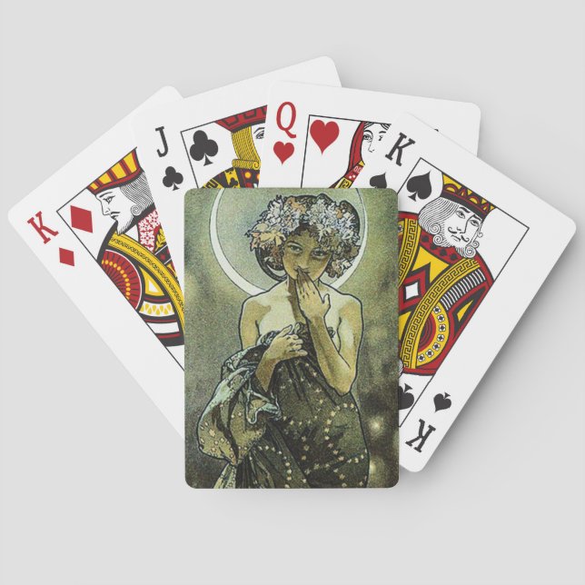 Jeu De Cartes La Lune d'Alphonse Mucha (dos)