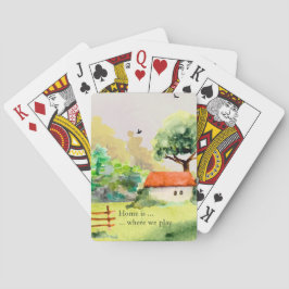 Jeu De Cartes La maison est... Campagne à l'aquarelle