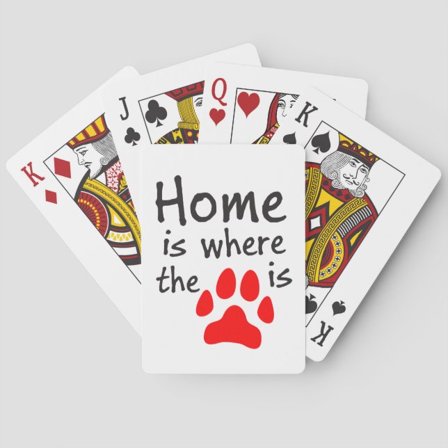 Jeu De Cartes La maison est l'endroit où se trouve l'empreinte d (dos)