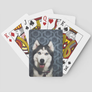 Jeu De Cartes La marionnette branchée brille d'un fond noir