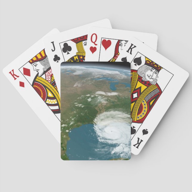Jeu De Cartes La Planète Panoramique Terre Et Les Etats-Unis. (dos)