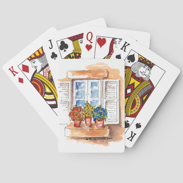 Jeu De Cartes La plate-forme des cartes de jeu accomplissent (dos)