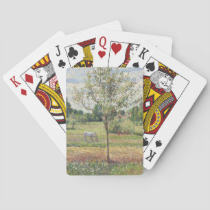 Jeu De Cartes La Prairie au cheval gris, Eragny, Peinture à l'hu