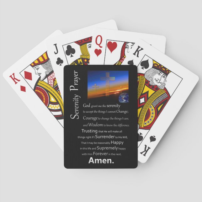 Jeu De Cartes La Prière Sérénité Dans L'Espace (dos)