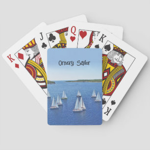 Jeu De Cartes La régate de voile dans une zone de baie personnal
