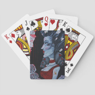 Jeu De Cartes La Reine rouge de l'art d'imaginaire du pays des