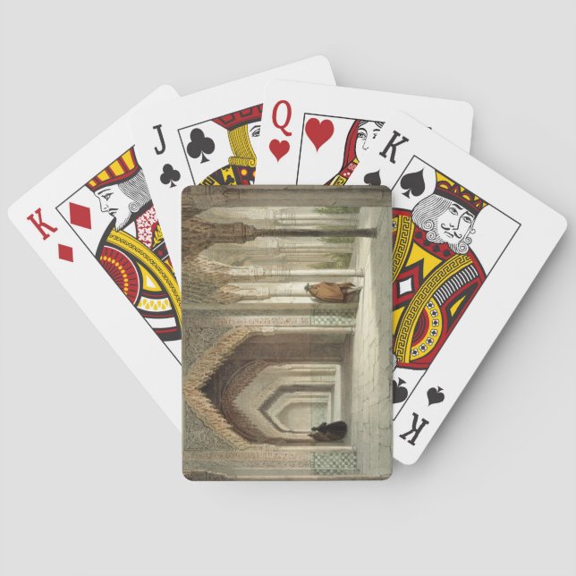 Jeu De Cartes La salle de cour d'Alhambra, Grenade, 1853 (allumé (dos)