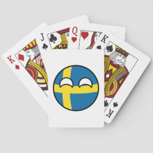 Jeu De Cartes La Suède Geeky tendante drôle Countryball