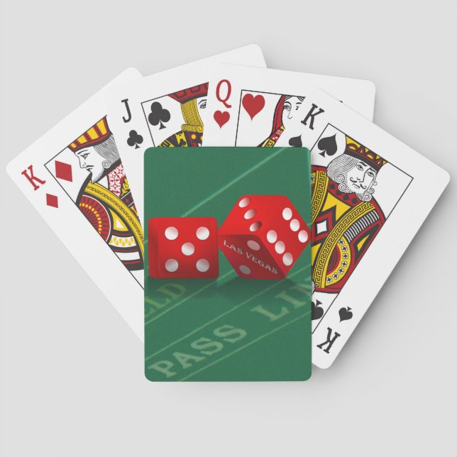 Jeu De Cartes La Table Des Craps Avec Le Dice De Las Vegas (dos)