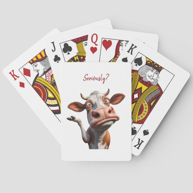 Jeu De Cartes La vache sotte - "Sérieusement ?" Conception amusa (dos)