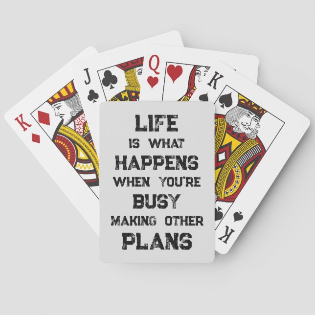 Jeu De Cartes La Vie Est... Devis motivationnel drôle (dos)