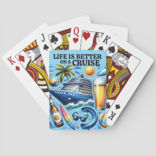 Jeu De Cartes La vie est meilleure sur un pont de croisières de