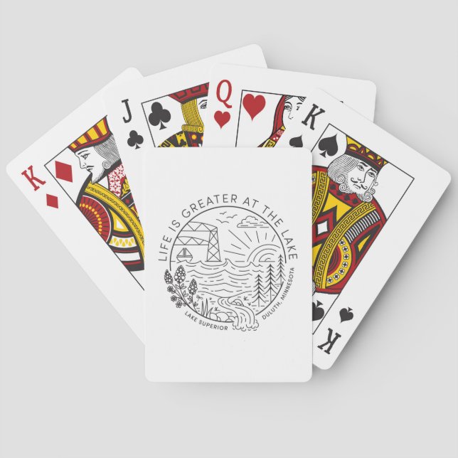 Jeu De Cartes La vie est plus grande au lac - Noir (dos)