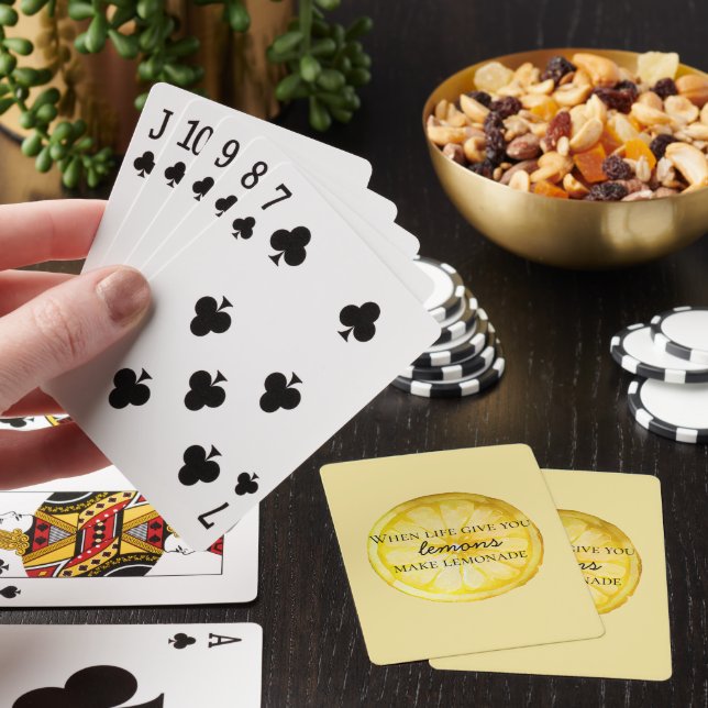 Jeu De Cartes La Vie Vous Donne Une Citation De Citron (In Situ)