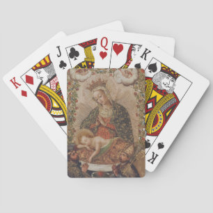 Jeu De Cartes La Vierge adorant le Christ Enfant Noël