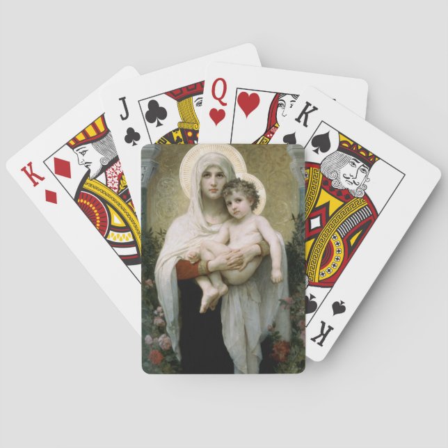 Jeu De Cartes La Vierge des Roses de Bouguereau (1903) (dos)
