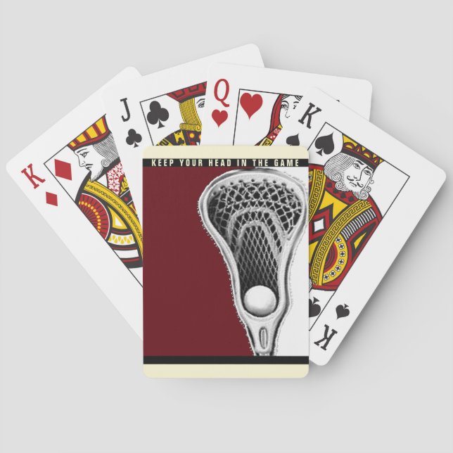 Jeu De Cartes Lacrosse cadeau de nouveauté (dos)