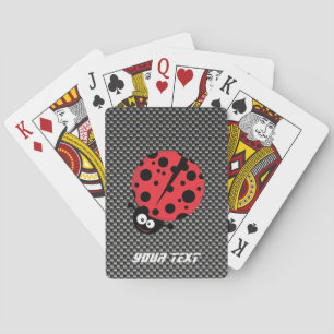 Jeu De Cartes Ladybug ; Faux Fibre de carbone