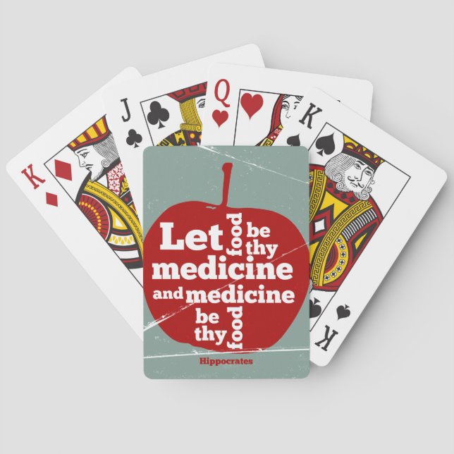Jeu De Cartes Laissez la nourriture être par la médecine Hippocr (dos)