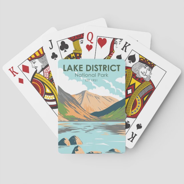 Jeu De Cartes Lake District National Park Wasdale Head England (dos)