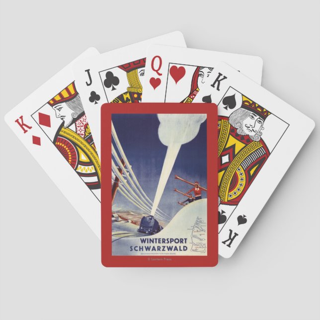 Jeu De Cartes L'Allemagne - ski dans la forêt noire (dos)