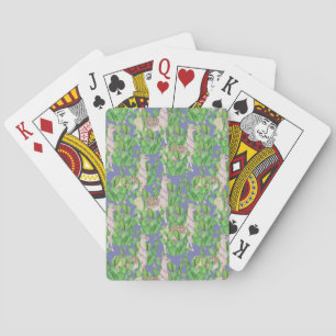 Jeu De Cartes Lama d'aquarelle et motif de Catus