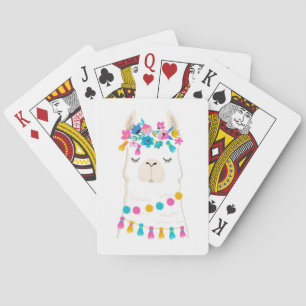 Jeu De Cartes Lama floral mignon