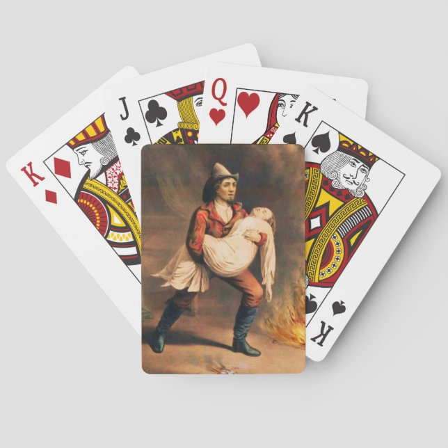 Jeu De Cartes L'American Firefighter Style 3 Card Deck (dos)