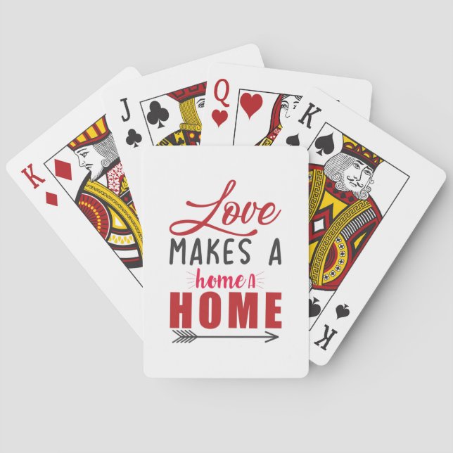 Jeu De Cartes L'Amour Cadeau Couple Fait Une Maison (dos)